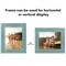Americanflat Rustic Picture Frame - Modern Photo Frame for Unique Farmhouse Look - Polished Glass Cover - Hanging Hardware with Horizontal and Vertical Display - Includes Easel